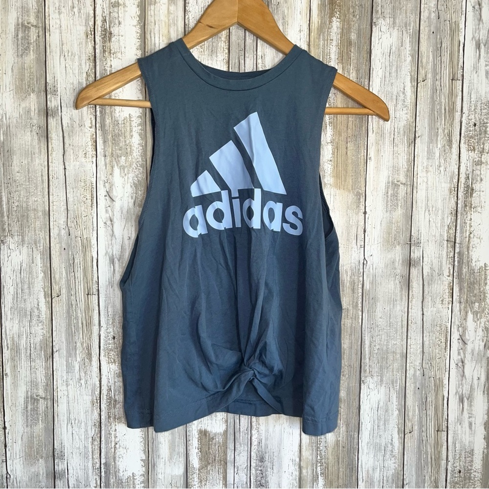 Adidas Blue Knot Front Tank